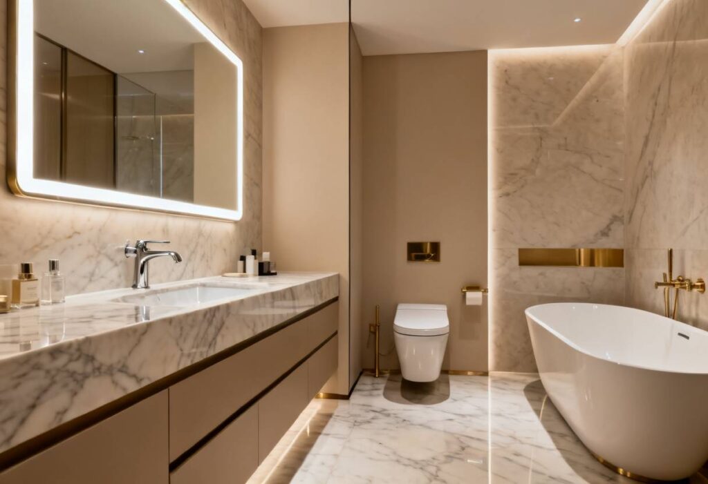 High end bathroom brand compared with standard sanitaryware for luxury bathroom design